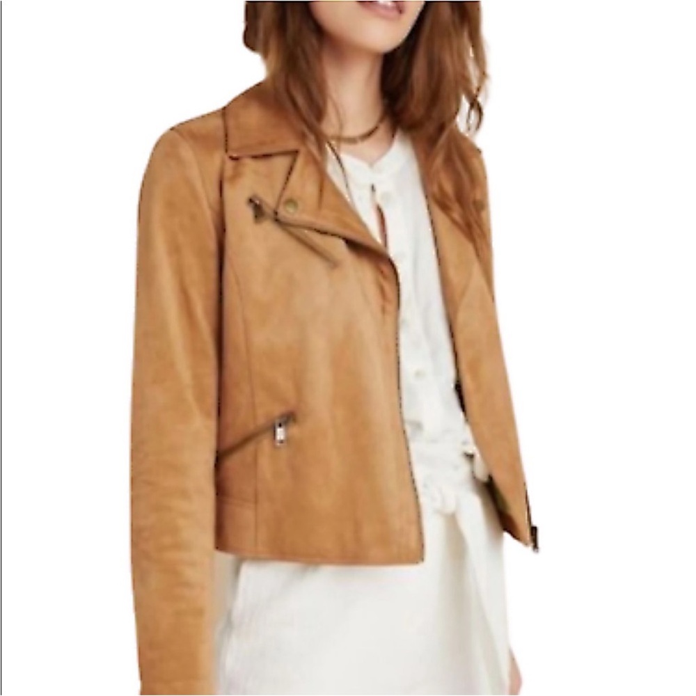 Anthropologie Camel Leather Jacket